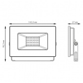 Прожектор светодиодный Gauss Elementary 30W 4000K 2695lm IP65 черный