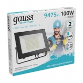 Прожектор светодиодный Gauss Elementary 100W 4000K 9475lm IP65 черный