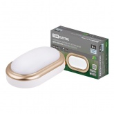 Светильник накладной TDM LED ДПО Антарес 8Вт 4200K овал 168х100х58мм мат.золото IP54