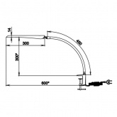 Светильник светодиодный настольный Гермес СШ ПДБ57-8-009 8W 4000K струбцина, сенсорный, белый