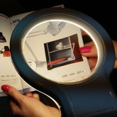 Светильник светодиодный настольный Леда С20-036 ПДБ50-8-036 8W 4000K струбцина, белый, с линзой 4,5D