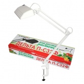 Светильник светодиодный настольный Дельта П-С32-025Ф ПДБ50-12-025 12W на струбцине,ФИТО, белый