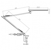 Светильник светодиодный настольный Сириус С16 КС ПДБ57-7-011 7W 4000K струбцина, сенсорный, белый