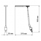Светильник светодиодный на струбцине TDM СН-10 8W 2700-6500K телескопический DIM, USB черный