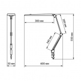 Светильник светодиодный настольный TDM СН-30 диммер 9W 5000K 220V черный струбцина 2 колена