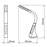 Светильник светодиодный настольный-часы TDM СНЧ-2 5W 5000K USB черный сенсор-диммер календарь термом