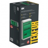 Щит накладной пластиковый ИЭК Tekfor КМПн-36 36м серый зеленая прозрачная дверь IP65 (01-03-042)
