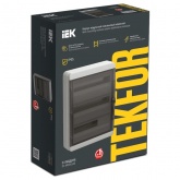 Щит накладной пластиковый ИЭК Tekfor КМПн-54 54м серый черная прозрачная дверь IP65 (01-03-061)