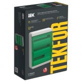 Щит накладной пластиковый ИЭК Tekfor КМПн-54 54м серый зеленая прозрачная дверь IP65 (01-03-062)