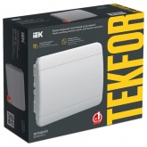 Щит накладной пластиковый ИЭК Tekfor ЩРН-П-12 12м белый черная прозрачная дверь IP41 (01-01-021)