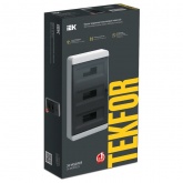 Щит накладной пластиковый ИЭК Tekfor ЩРН-П-36 36м белый черная прозрачная дверь IP41 (01-01-061)