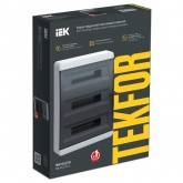 Щит накладной пластиковый ИЭК Tekfor ЩРН-П-54 54м белый черная прозрачная дверь IP41 (01-01-081)