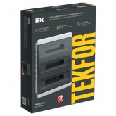 Щит встраиваемый пластиковый ИЭК Tekfor ЩРВ-П-54 54м белый черная прозрачная дверь IP41 (01-02-081)