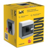 Щит накладной ИЭК UNION Compact ЩРН-П-4 4м прозрачная дверь IP41
