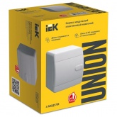 Щит накладной ИЭК UNION Compact ЩРН-П-4 4м белая дверь IP41