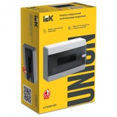 Щит накладной ИЭК UNION Compact ЩРН-П-12 12м прозрачная дверь IP41