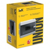 Щит встраиваемый ИЭК UNION Compact ЩРВ-П-8 8м прозрачная дверь IP41