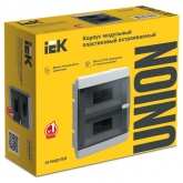 Щит встраиваемый ИЭК UNION Compact ЩРВ-П-18 (2х9)м прозрачная дверь IP41