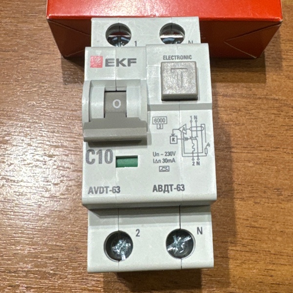 Дифавтомат ЕКФ в двухмодульном корпусе с типом защиты А