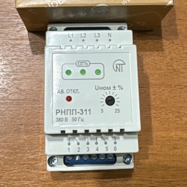 Реле напряжения, перекоса и последовательности фаз РНПП-311