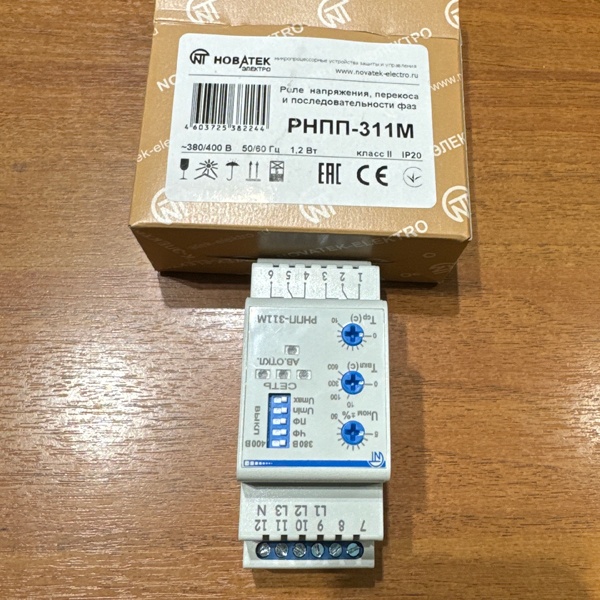 Трехфазное реле напряжения и контроля фаз РНПП-311М