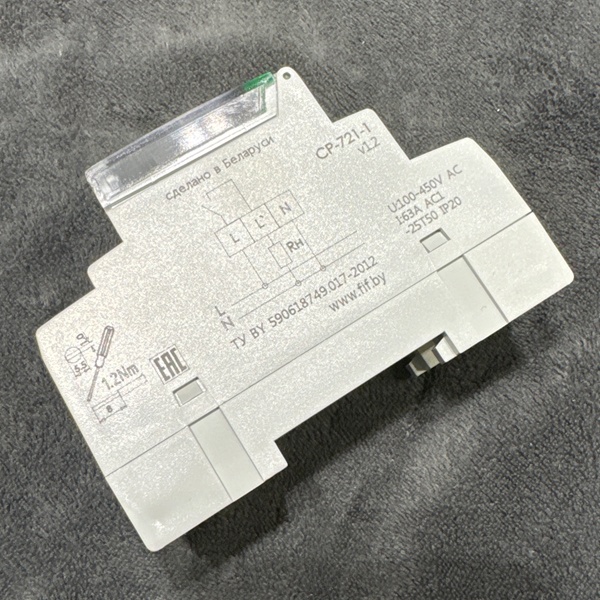 Модульное однофазное реле напряжения CP-721, 100-450 Вольт, ток нагрузки 63А