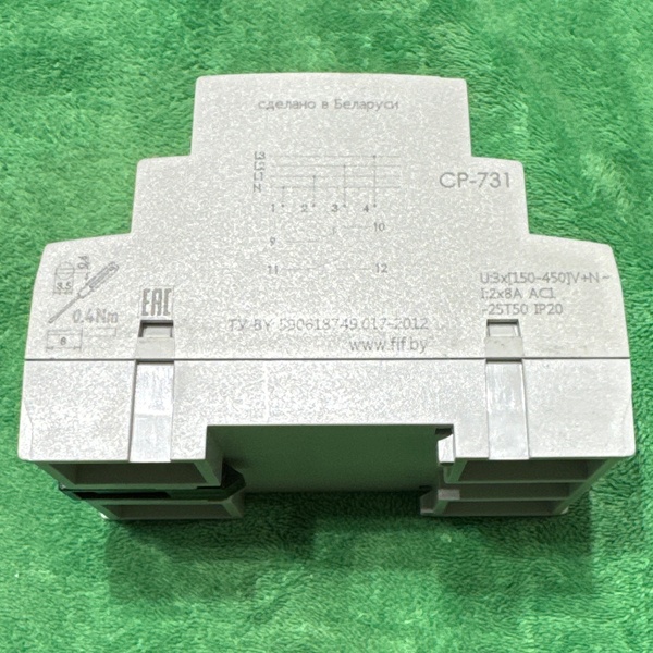 Реле CP-731 для непрерывного контроля величины напряжения в трехфазной сети