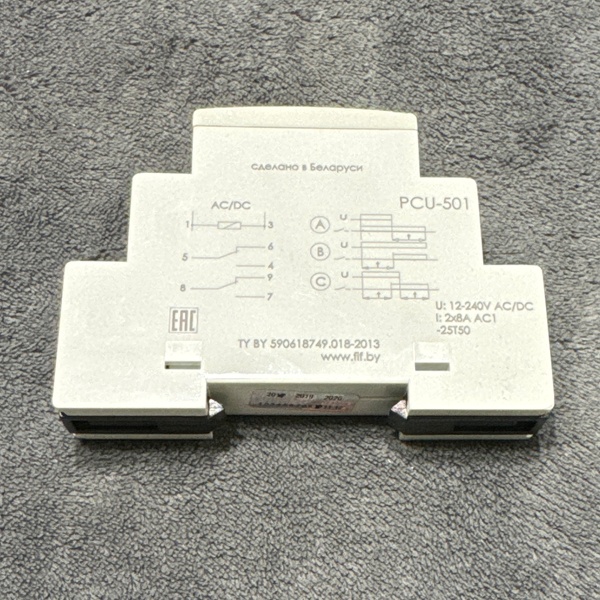 Многофункциональное реле времени PCU-501, 9-24В AC/DC, 24-264В AC/DC, 0,1 сек.-11 мин., 8А