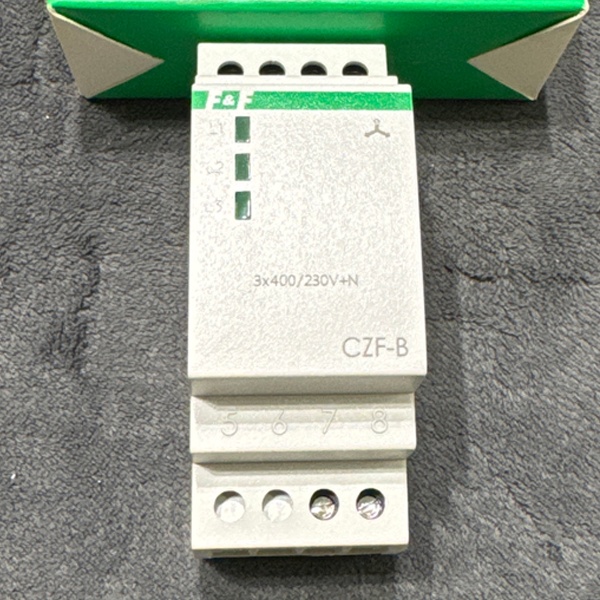 Реле контроля наличия, асимметрии фаз CZF-B, асимметрия 55В, задержка отключения 3-5 с, контакт 1NO