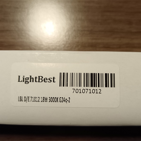 Компактная энергосберегающая лампа КЛЛ мощностью 18 Вт с цоколем G24q-2 для электронных ПРА (ЭПРА)