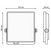 Прожектор светодиодный Gauss EVO 70W 6500K 6300lm IP65 черный