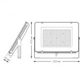 Прожектор светодиодный Qplus 300W 6500K 36000lm IP65 графитовый Gauss