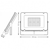 Прожектор светодиодный Gauss Qplus 150W 6500K 18000lm IP65 графитовый