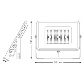 Прожектор светодиодный Gauss Qplus 100W 6500K 8500lm IP65 графитовый