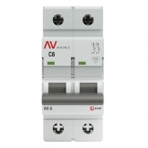 Выключатель автоматический EKF AVERES AV-6 6A (C) 2P однофазный 6kA