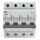 Выключатель автоматический EKF AVERES AV-6 50A (C) 4P трехфазный 6kA