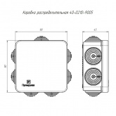 Коробка распаячная Промрукав 80х80х40 мм для о/п безгалогенная (HF) черная [уп.105шт] IP55