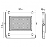 Прожектор светодиодный Gauss Qplus 200W 6500K 17500lm IP65 черный