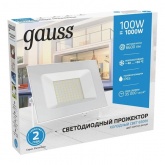 Прожектор светодиодный Gauss Elementary 100W 6500K 7000lm IP65 белый