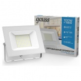 Прожектор светодиодный Gauss Elementary 100W 6500K 7000lm IP65 белый
