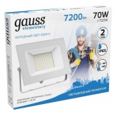 Прожектор светодиодный Gauss Elementary 70W 6500K 4900lm IP65 белый