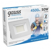 Прожектор светодиодный Gauss Elementary 50W 6500K 3500lm IP65 белый
