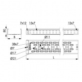 Лоток листовой DKC перфорированный S5 300х80 мм L3000 оцинкованный