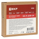 Блок питания EKF PROxima DR-M-20W-24 20Вт вход 80-264В АС стабилизированный выход 24В DC