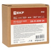 Блок питания EKF PROxima DR-M-40W-24 40Вт вход 80-264В АС стабилизированный выход 24В DC