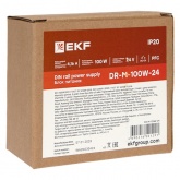 Блок питания EKF PROxima DR-M-100W-24 100Вт вход 80-264В АС стабилизированный выход 24В DC