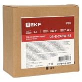Блок питания EKF PROxima DR-E-240W-48 240Вт вход 80-264В АС стабилизированный выход 48В DC