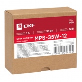 Блок питания EKF PROxima MPS-35W-12 35Вт вход 85-264В АС стабилизированный выход 12В DC