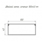 Кабель-канал Промрукав с крышкой 100х40 ПВХ белый 2м/шт [уп.24м] (кабельный короб)