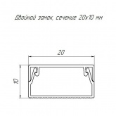 Кабель-канал Промрукав с крышкой 20х10 ПВХ сосна 2м/шт [уп.180м] (кабельный короб)
